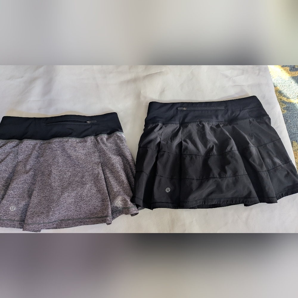 Two Lulemon tennis skirts